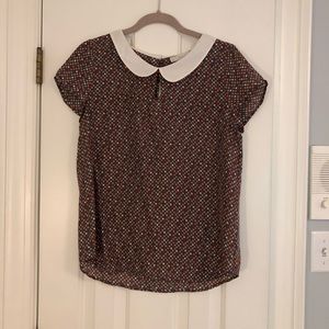 Hinge Polka Dot Peter Pan Top